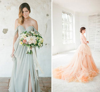 Beautiful Coloured Wedding Dresses for Spring