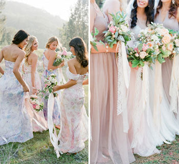 How To Flatter Every Bridesmaid with Mismatched Dresses