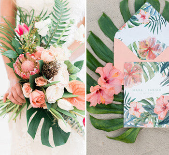 Tropical Wedding Ideas: Peach Dreams and Palm Trees