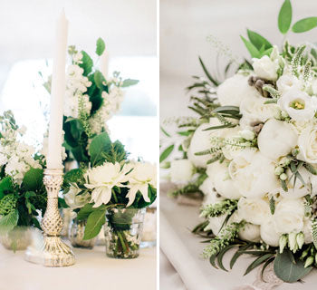 All White Flowers For A Spring Wedding