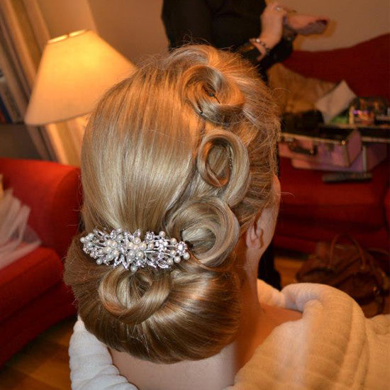 Laura wears Pearls of Extravagance Hair Comb by Glitzy Secrets