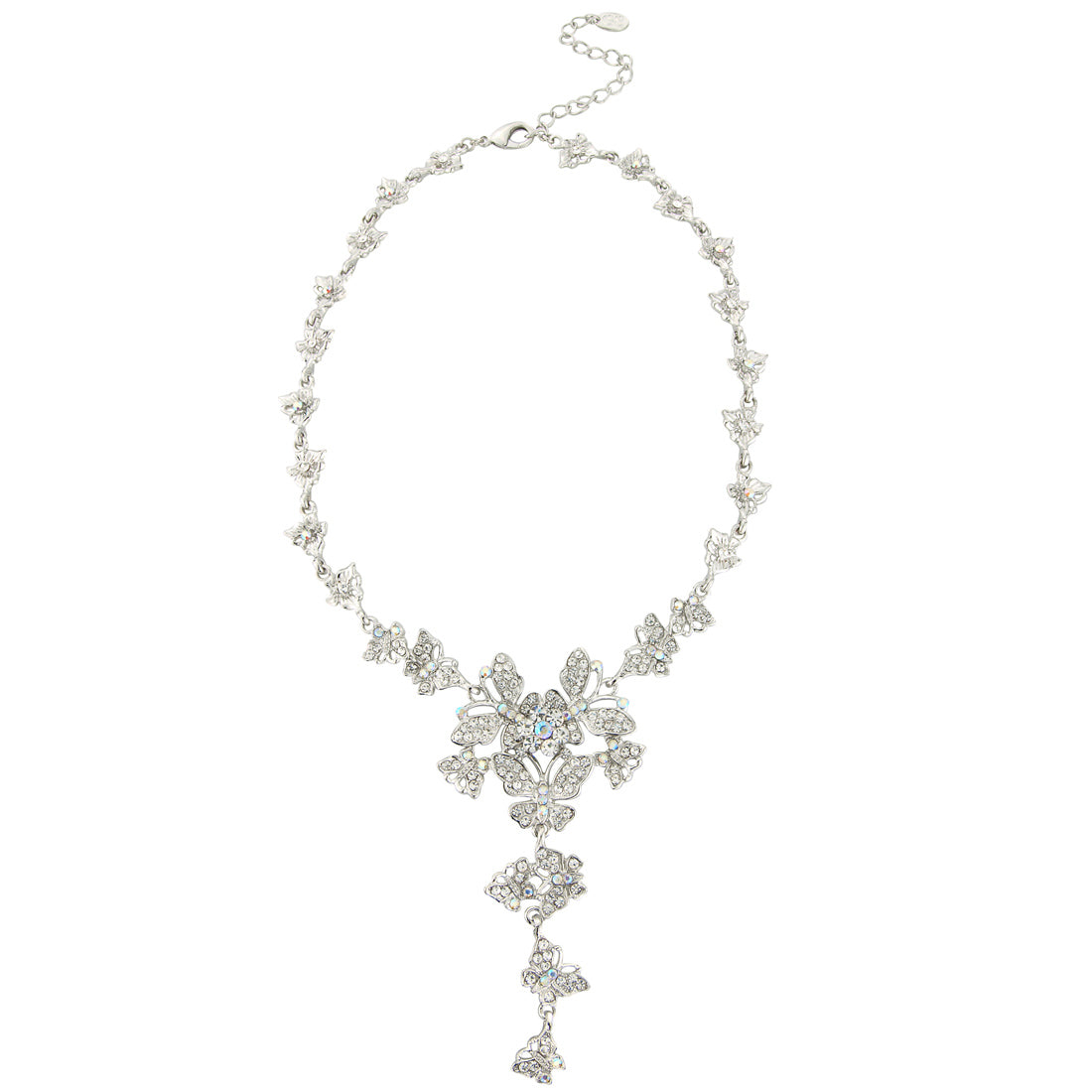 Butterflies of Beauty Crystal Y Necklace
