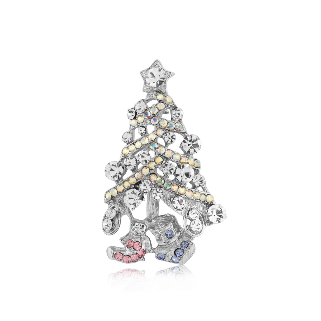 Christmas Tree of Sparkle Crystal Brooch