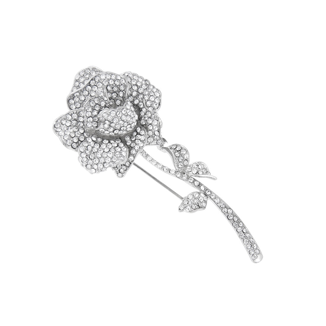 Corsage of Beauty Crystal Flower Brooch