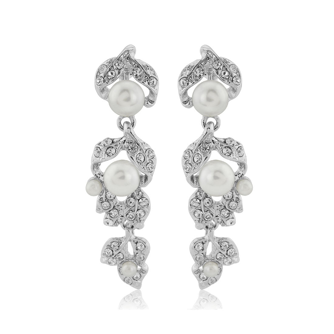 Extravagant in Pearls Drop Clip On Earrings for Weddings & Special Occasions