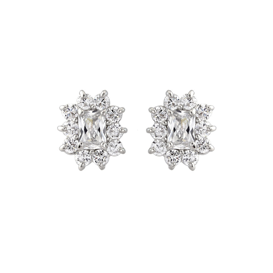 Graceful Charm Cubic Zirconia Crystal Stud Earrings