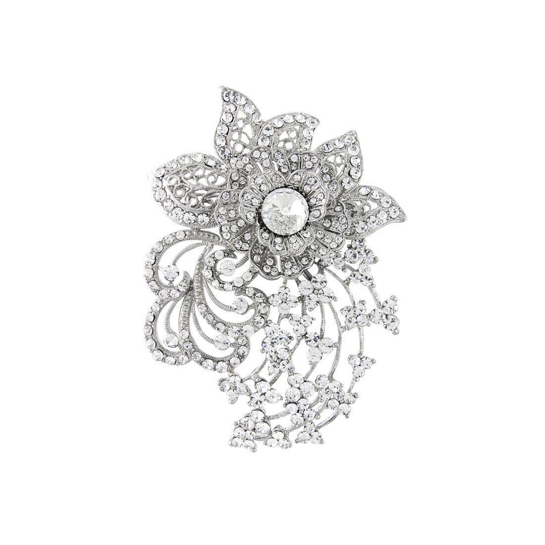 Heirloom Posy Crystal Flower Bridal Headpiece