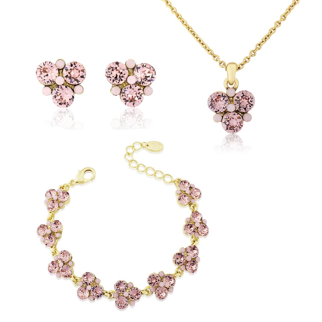 Paradise Pink Gold Jewellery Set