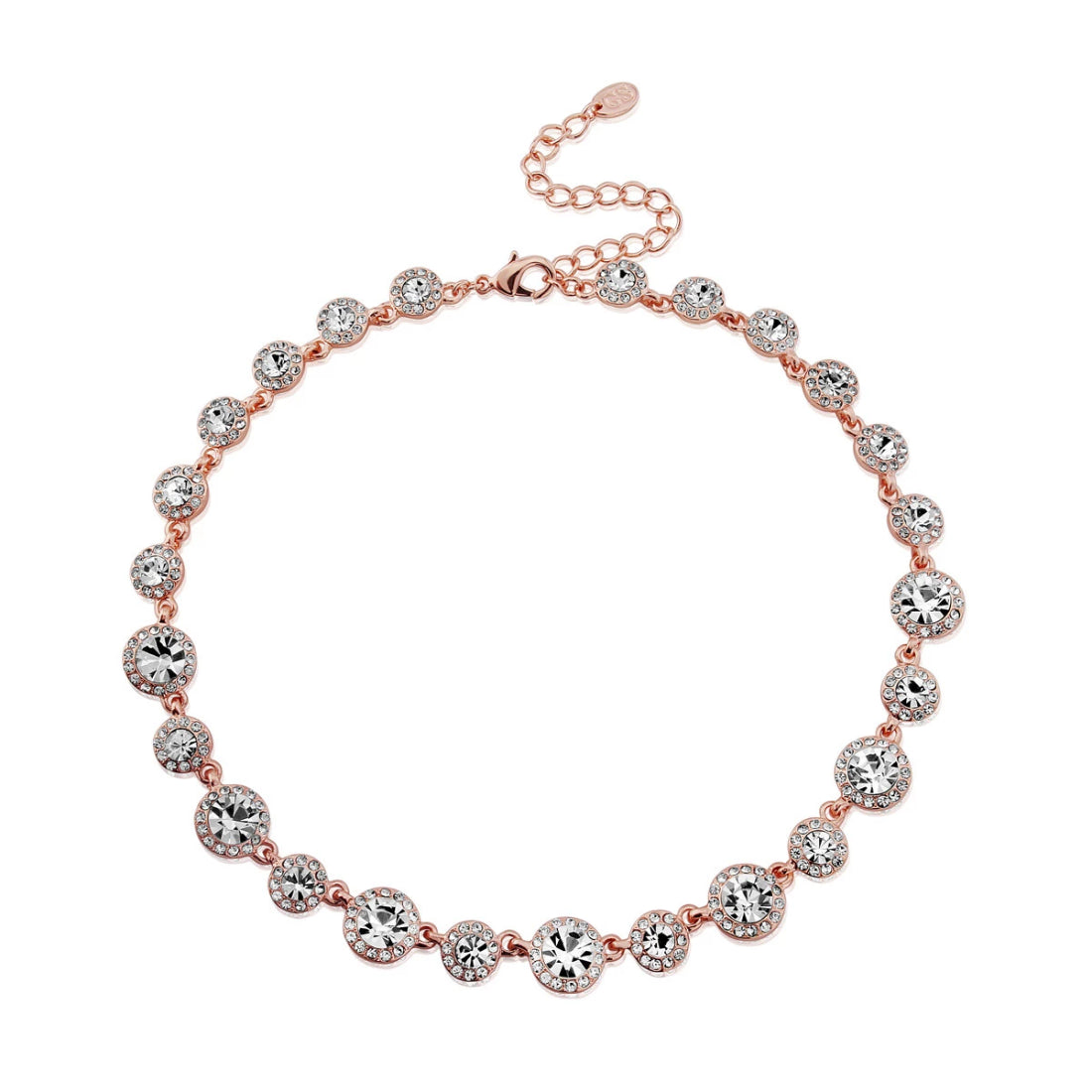 Rose Gold Starlet crystal wedding necklace