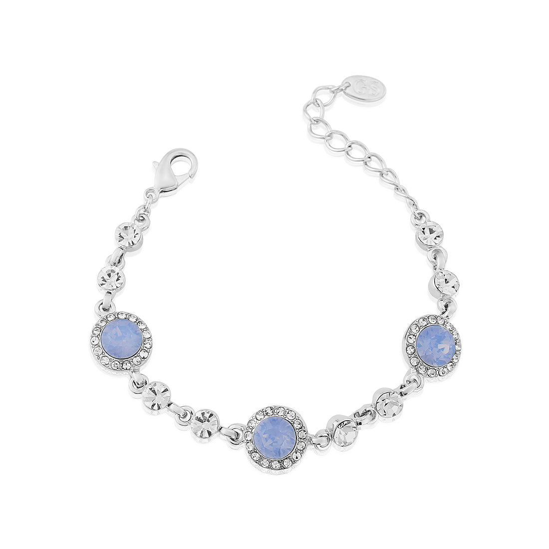 Shimmering Sky Pale Blue Crystal Bracelet