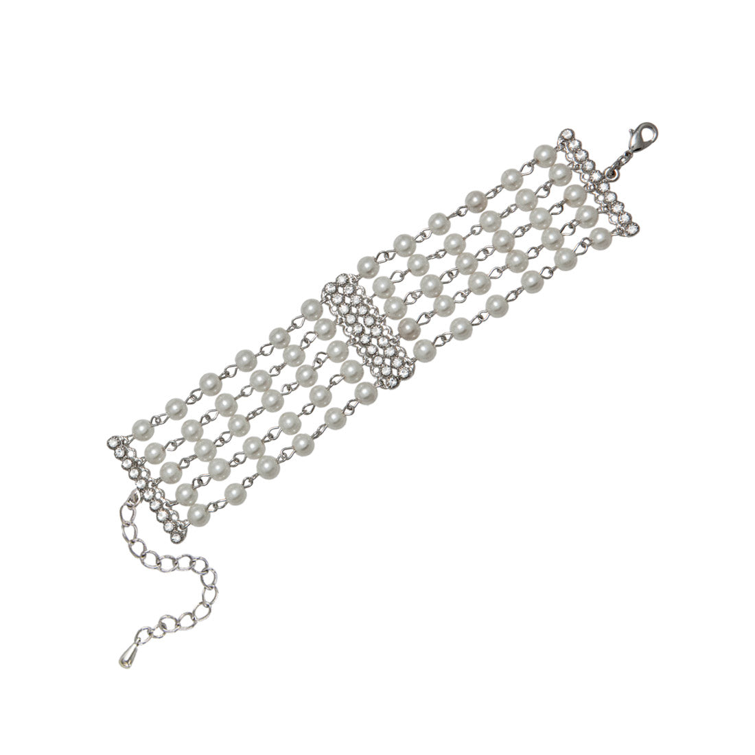 Starlet of Pearl Five Strand Wedding Bracelet