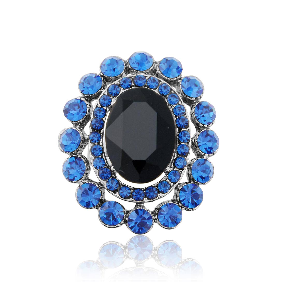 The Blues Sapphire Crystal Statement Cocktail Ring