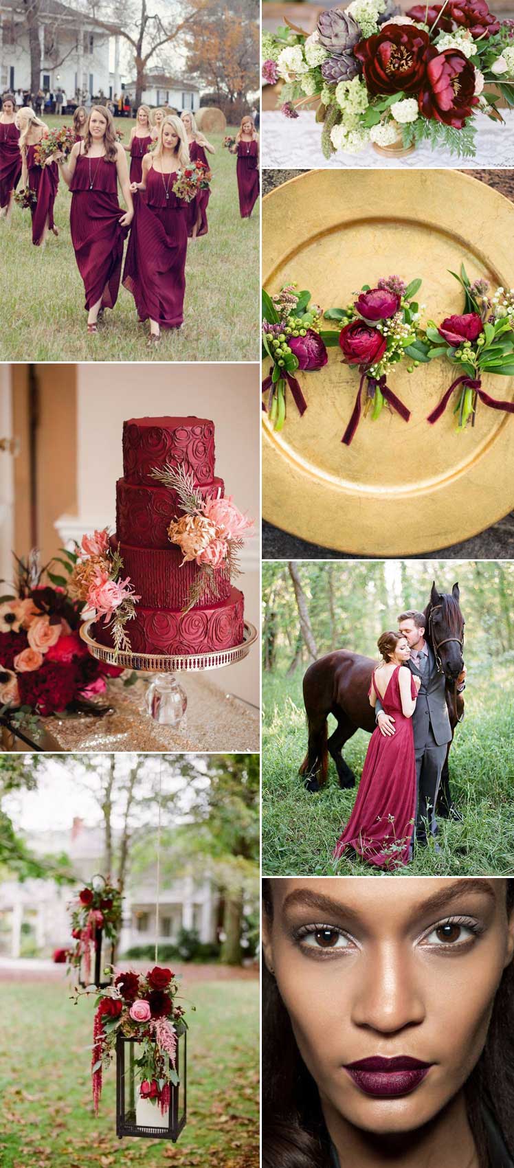 2015 Pantone - Marsala Wedding Inspiration - Glitzy Secrets