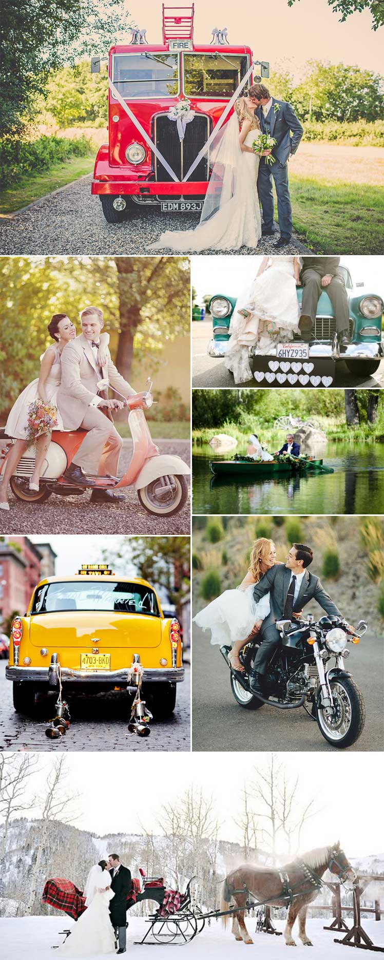 Quirky Wedding Transport Ideas Glitzy Secrets Who Said You Have To A Wedding Car Get The Church