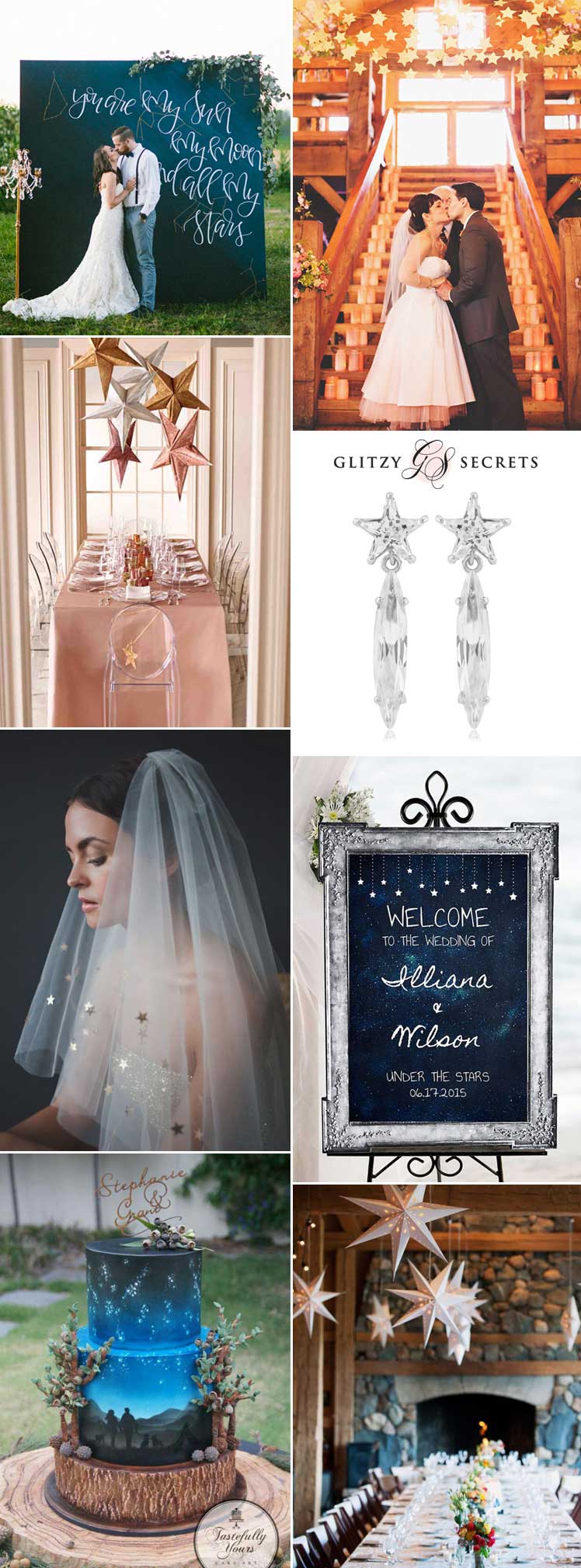 Written In The Stars A Star Themed Wedding Glitzy Secrets Sensational Star Wedding Ideas