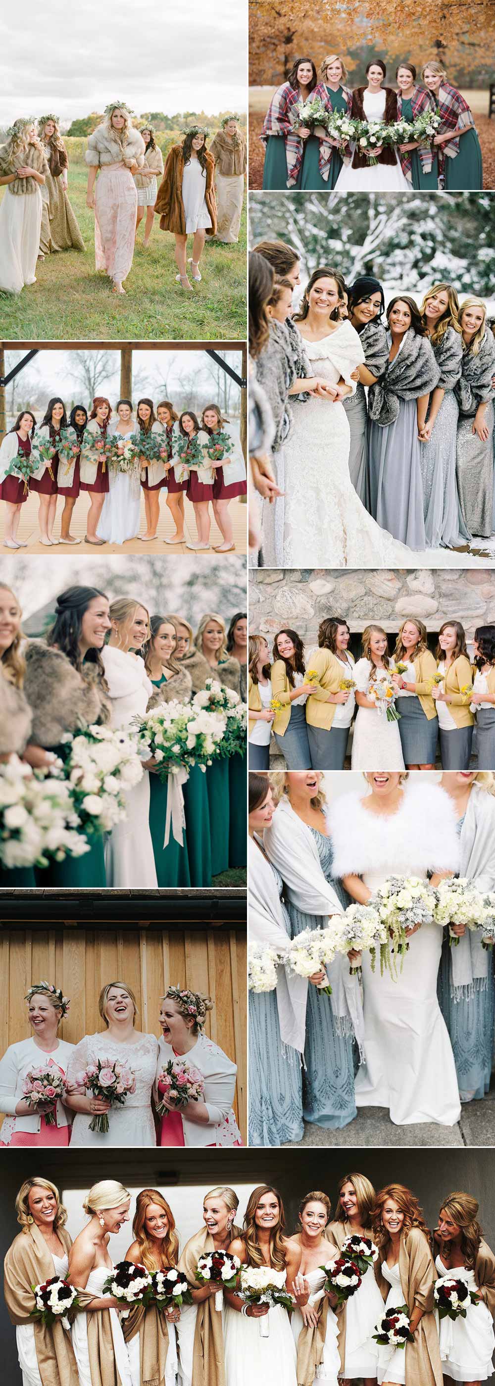 wraps for bridesmaids in winter