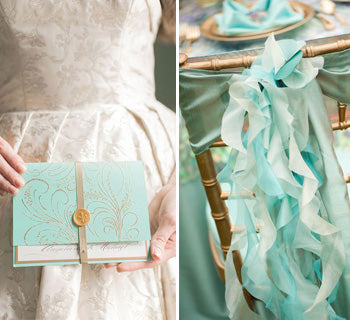 Vintage Aqua and Gold Wedding Inspiration