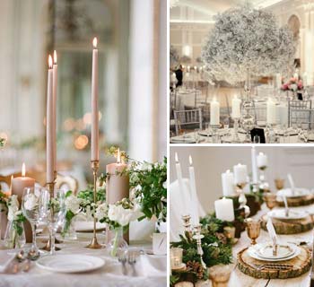 Inspiration: Christmas Wedding Table Decorations
