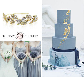 Dusky Blue and Antique Gold Wedding Ideas