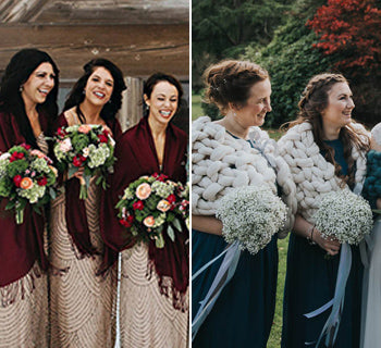 Keeping Warm with Winter Wraps for Your Bridesmaids