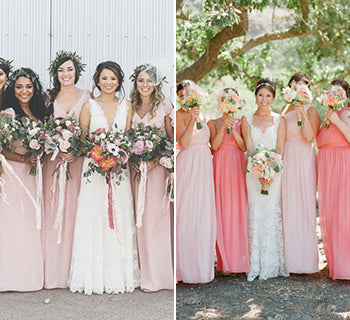 Pink Bridesmaids Dresses for Pretty Bridal Style