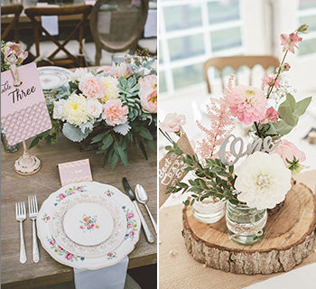 Pink Florals and Vintage China for Spring Weddings