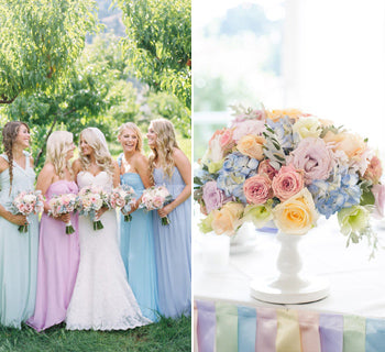 Romantic Rainbow Pastel Wedding Ideas