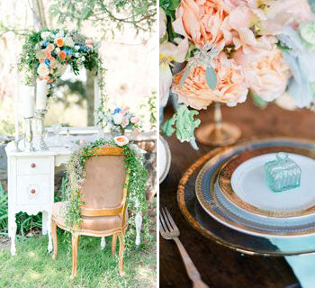 Pastel Peach and Soft Blue Wedding Inspiration