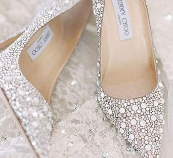 Stepping Out in Sparkly Wedding Shoes