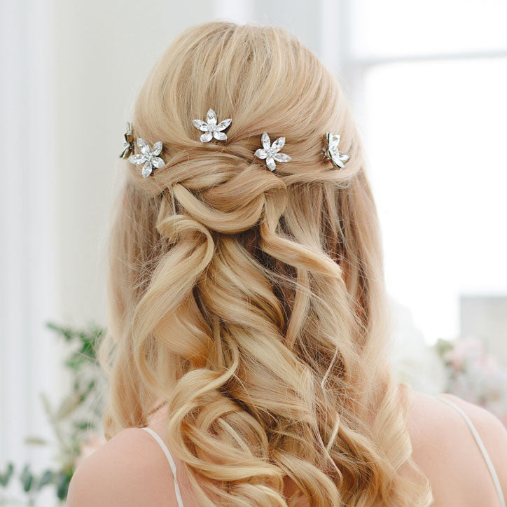 Statement crystal wedding hair combs