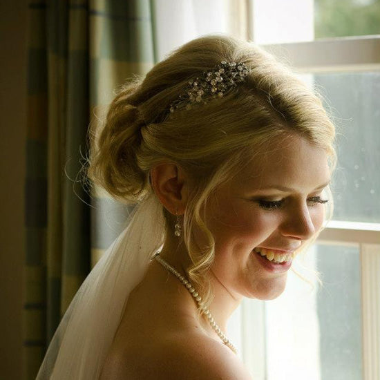 Christina wears Heirloom of Yester Year Side Tiara by Glitzy Secrets