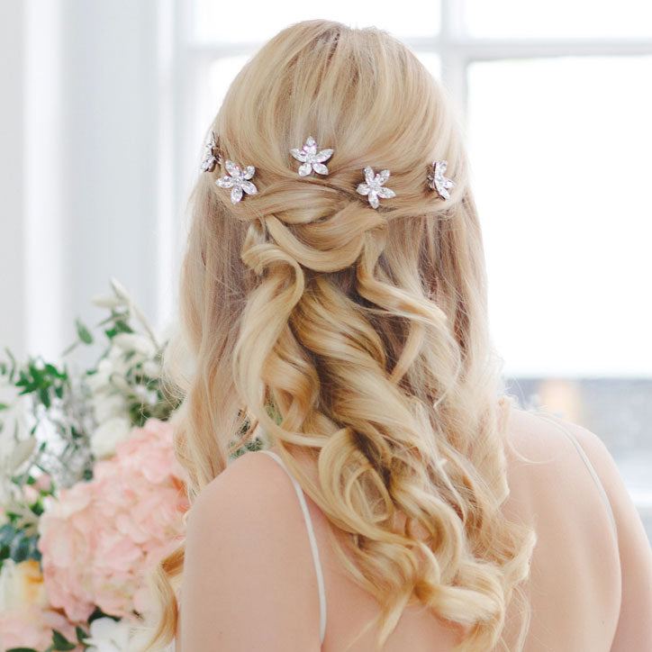 Sensational crystal wedding hair combs