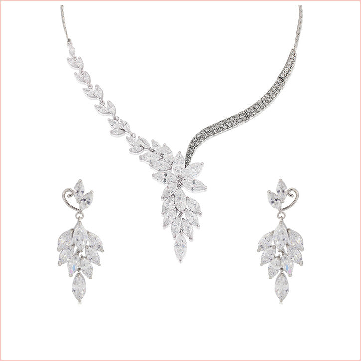 Crystal wedding jewellery set collection
