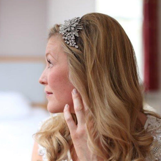 Felicity wears Twenties Treasure Side Tiara by Glitzy Secrets