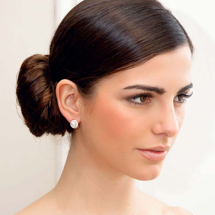 Collection of pearl wedding clip on earrings