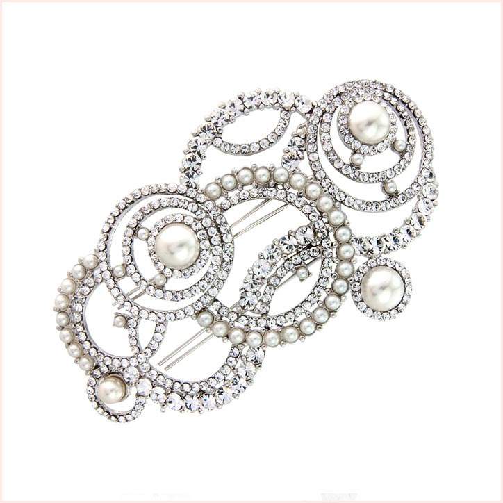 Range of pearl wedding headpieces