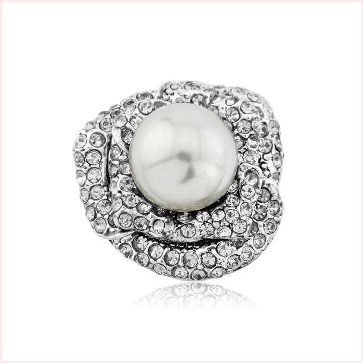 Collection of pearl cocktail rings