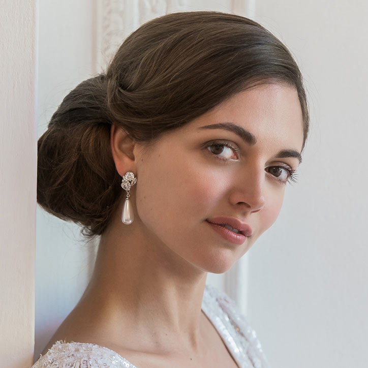 Collection of vintage earrings for brides