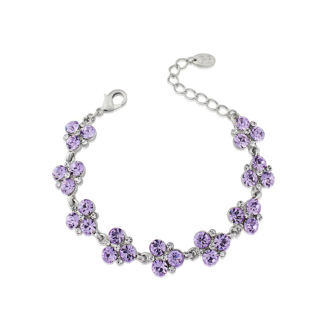 Allure of Lavender Lilac Crystal Bracelet