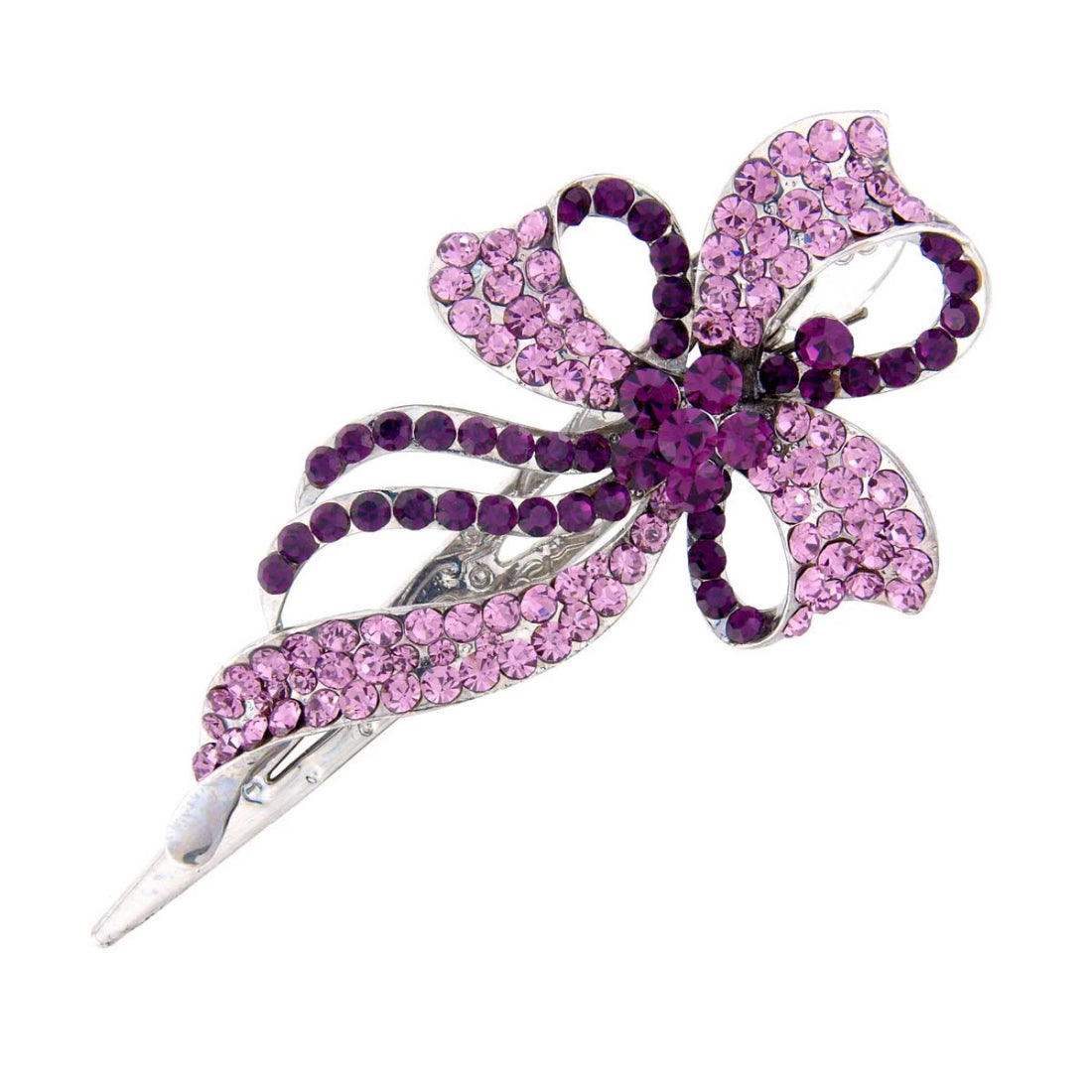 Angelic Amethyst Crystal Ribbon Concord Clip