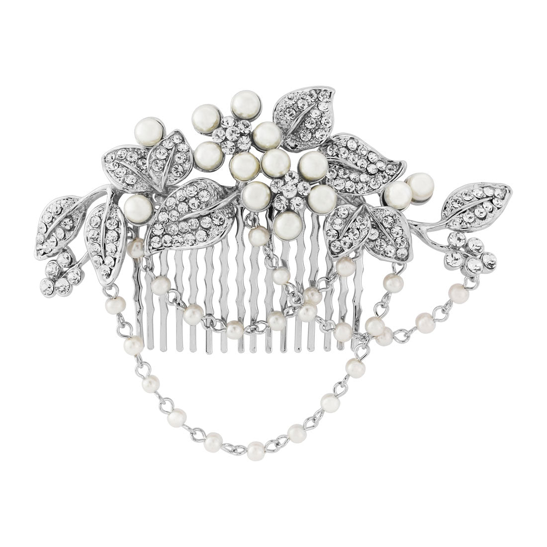 Cascades of Pearl Wedding Hair Comb