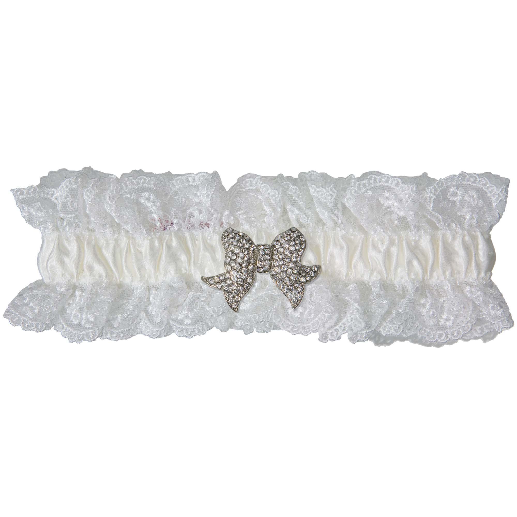 Cherish Lace Wedding Garter - White