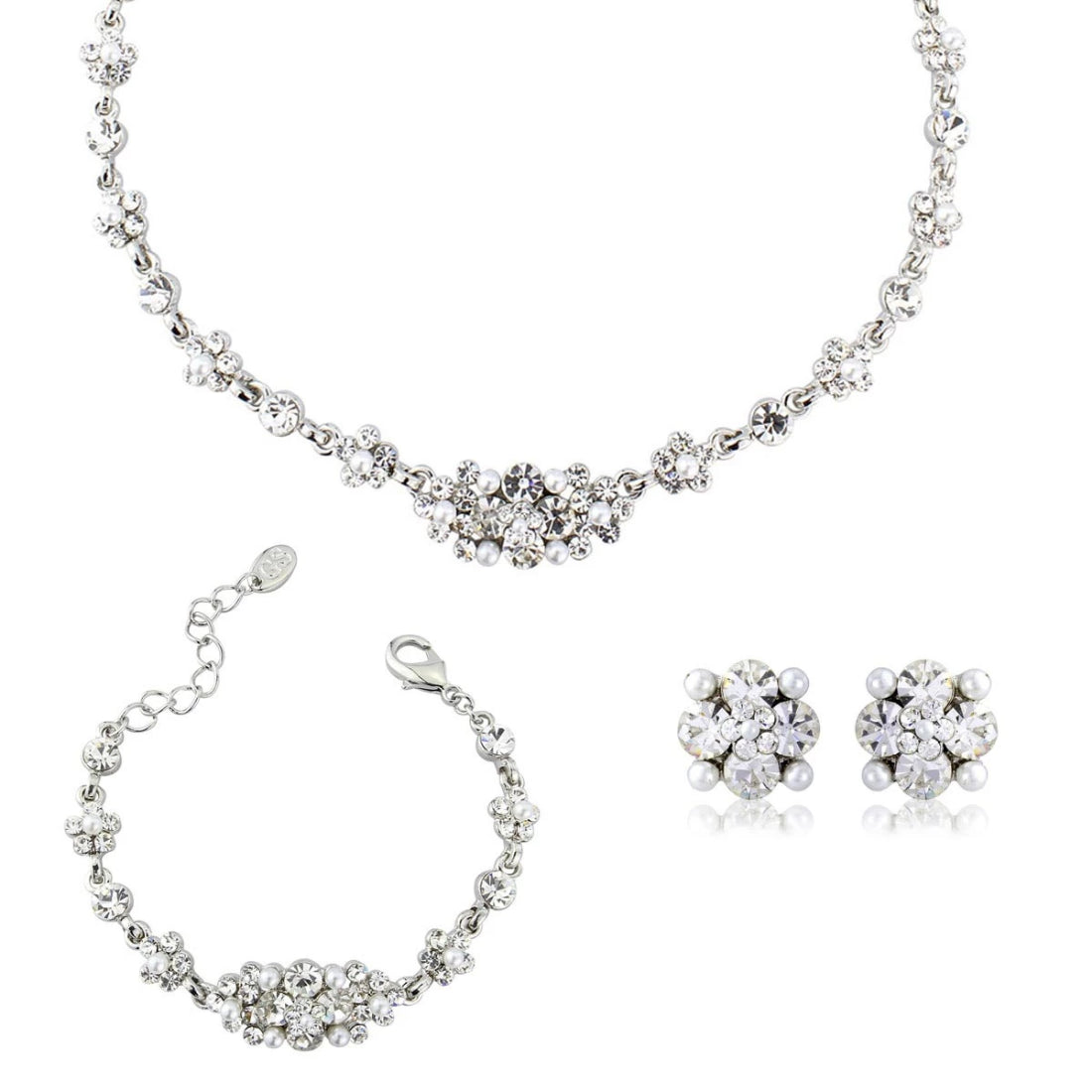 Delicate Pearl Bridal Jewellery Set