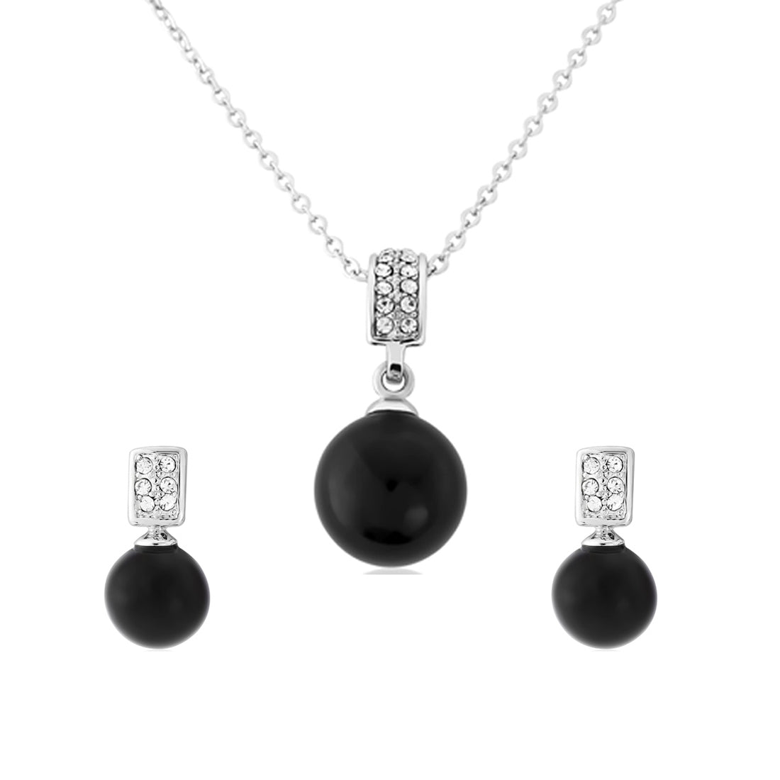 Ebony Elegance Black Pearl Costume Jewellery Set