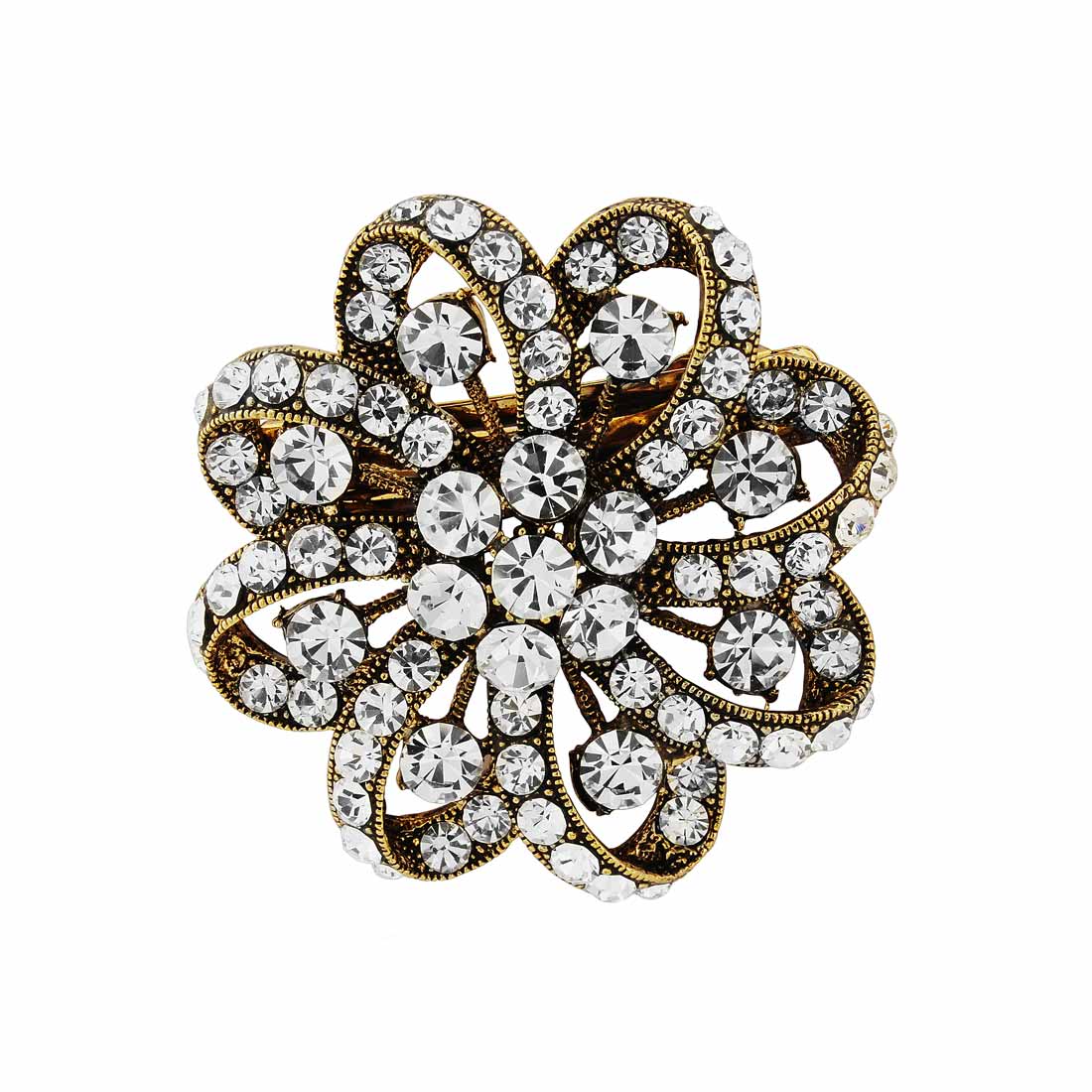 Elegance of Gold Vintage Hair Clip for Weddings, Proms & Occasions