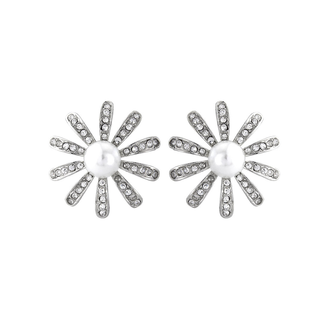 Enchanting Daisy Clip On Flower Earrings