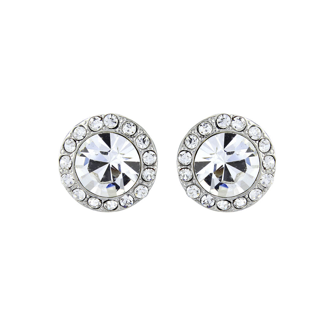 Eternally Timeless Crystal Stud Wedding Earrings