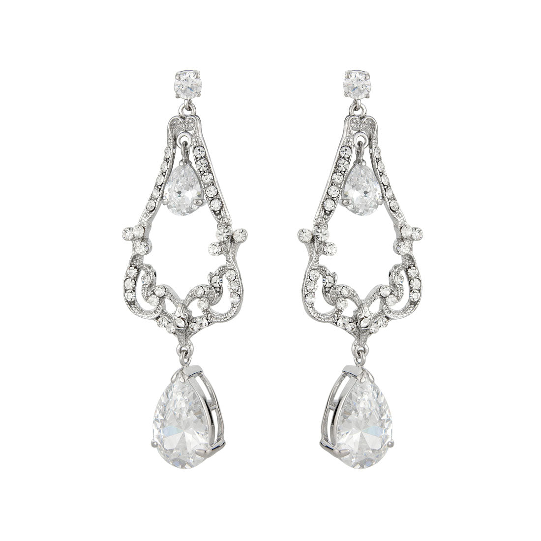 Extravagant Elegance Vintage Crystal Chandelier Earrings