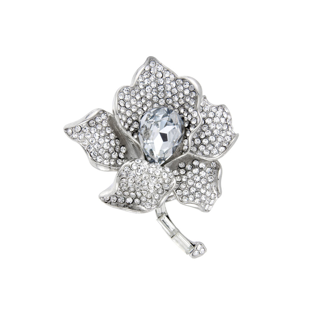 Flower of Eternity Crystal Brooch