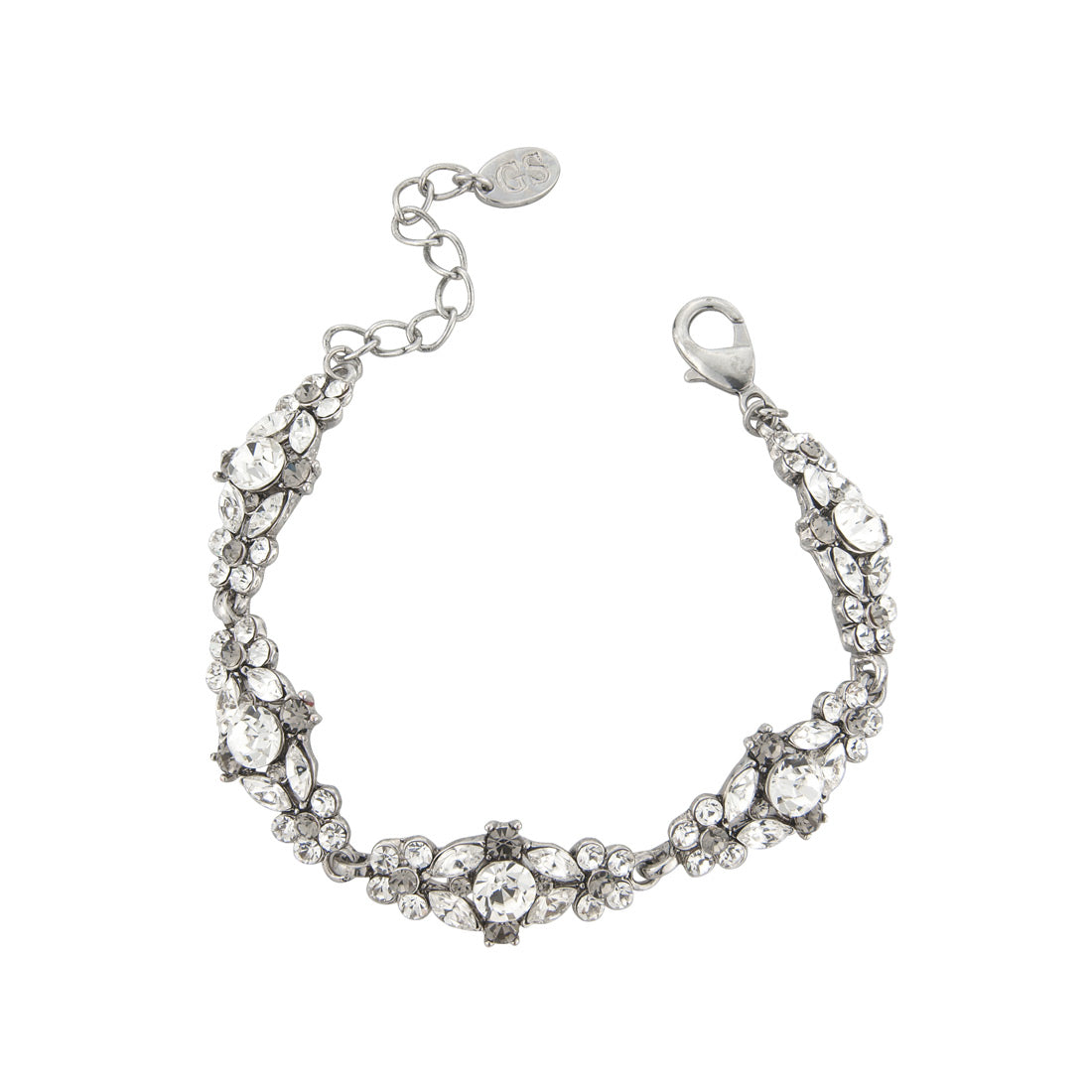 Forever Vintage Grey Crystal Costume Jewellery Bracelet